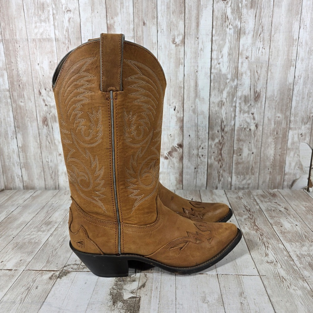 Durango RD5302 Womens Light Brown Leather Embroidered Western Cowboy Boots 6.5 M